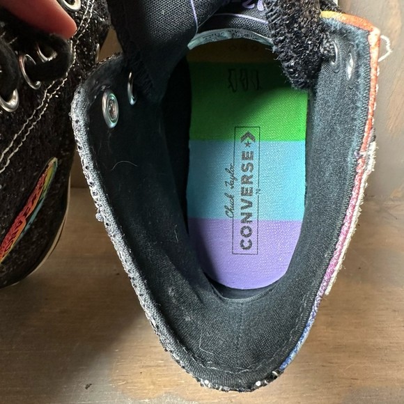 Converse Womens Chuck 70 Pride Athletic Shoes Rainbow 165713C High Top 8.5M - Picture 9 of 12